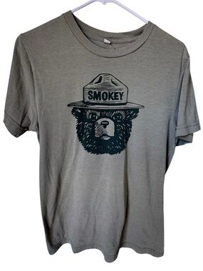 Smokey The Bear Hiking The Landmark Project Graphic Crewneck T-Shirt Men’s S